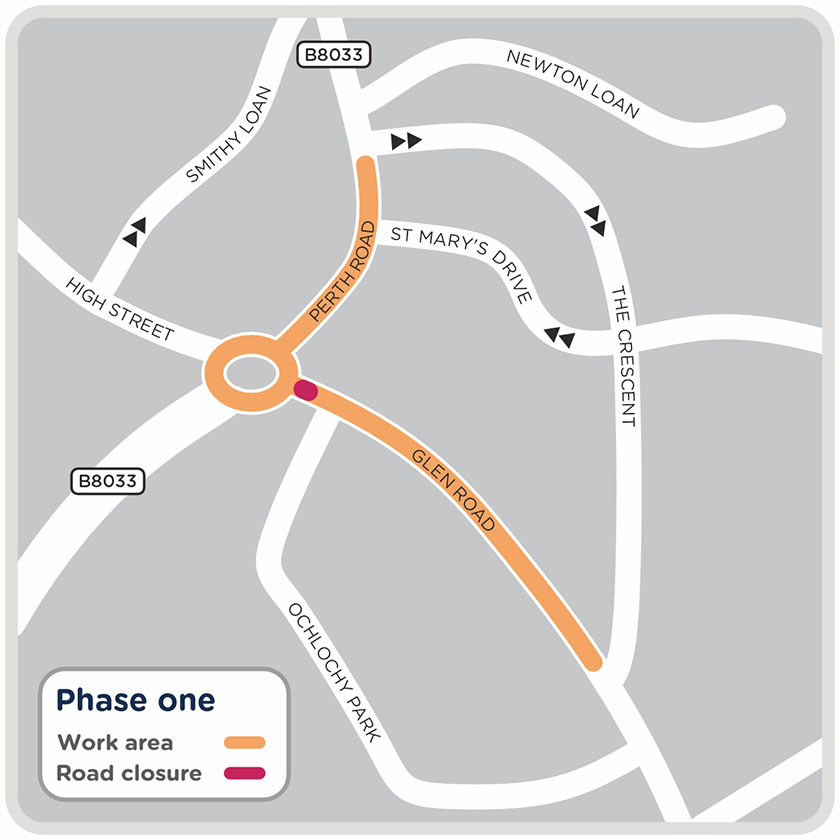 phase one of Dunblane project map