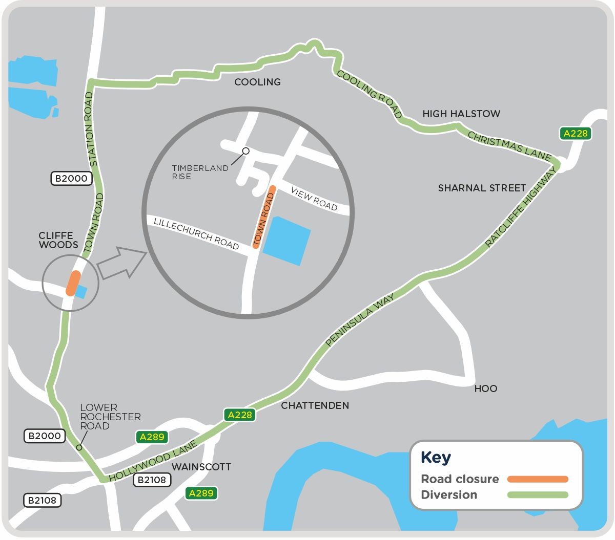 map of roadworks 