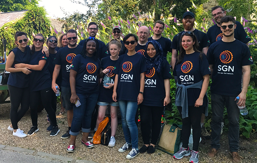 SGN's finance team at Nyman Gardens