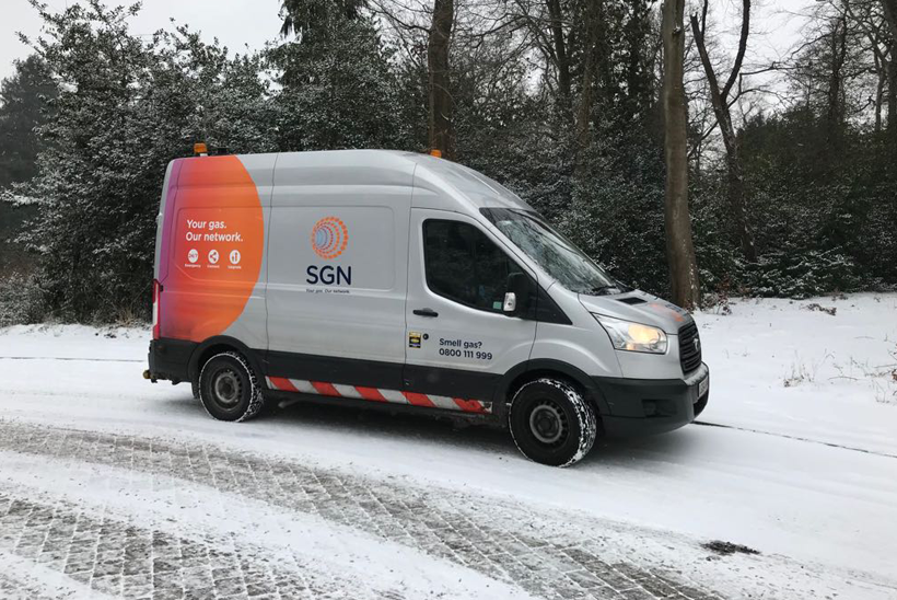 SGN van in the snow