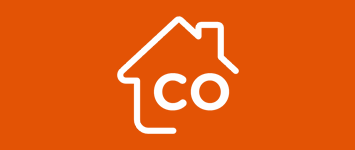 Carbon Monoxide icon on orange backgroun
