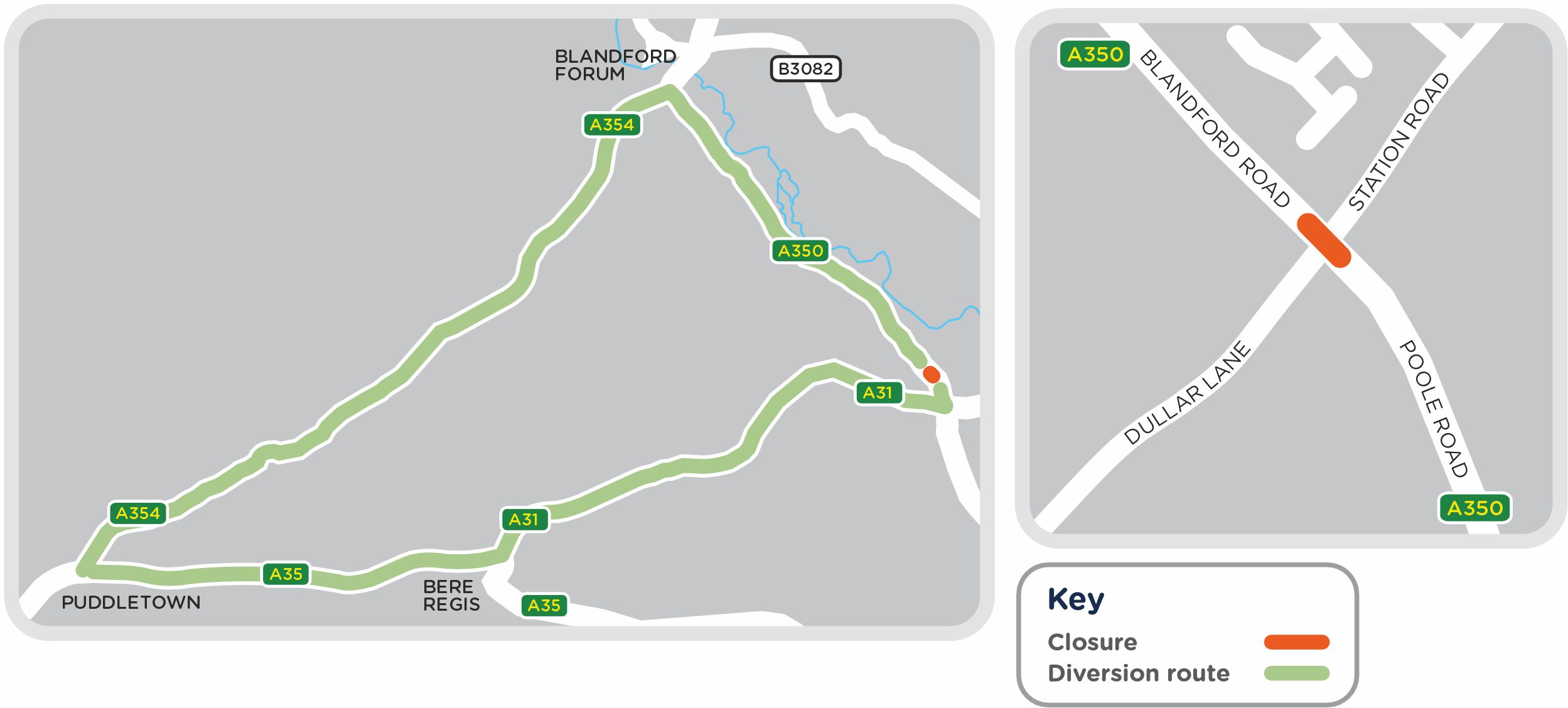 A map outlining our work in Sturminster Marshall, as detailed on this page