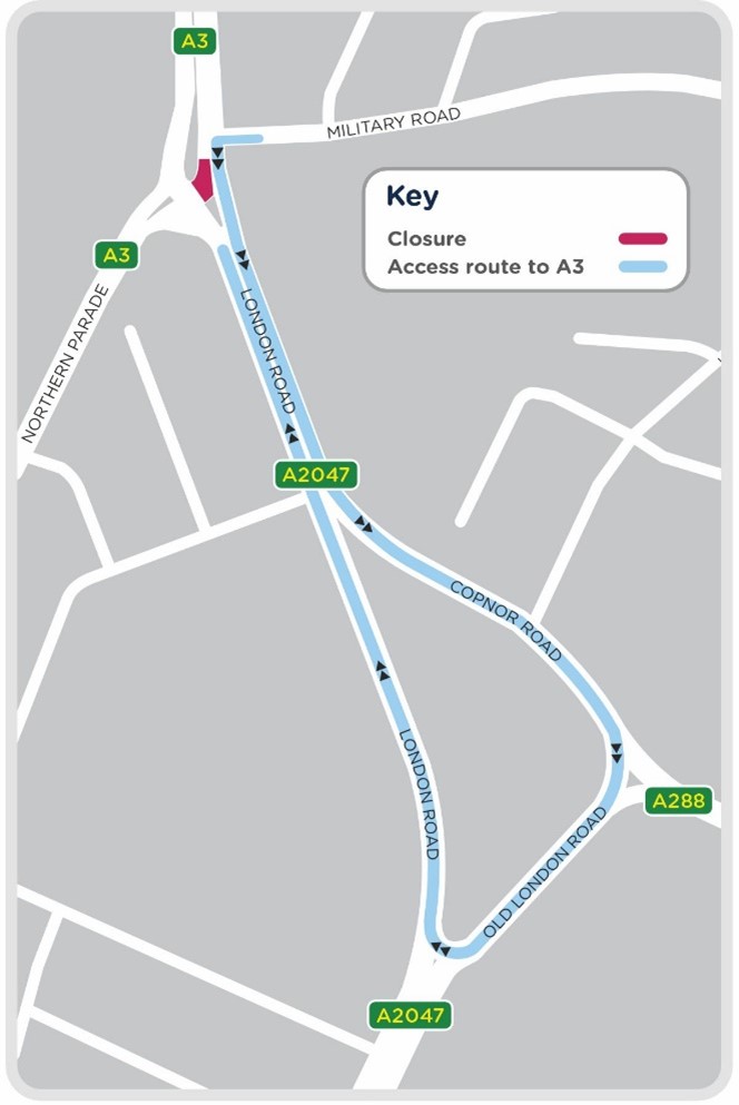 A map of our work in London Road, Portsmouth as outlined on our project page