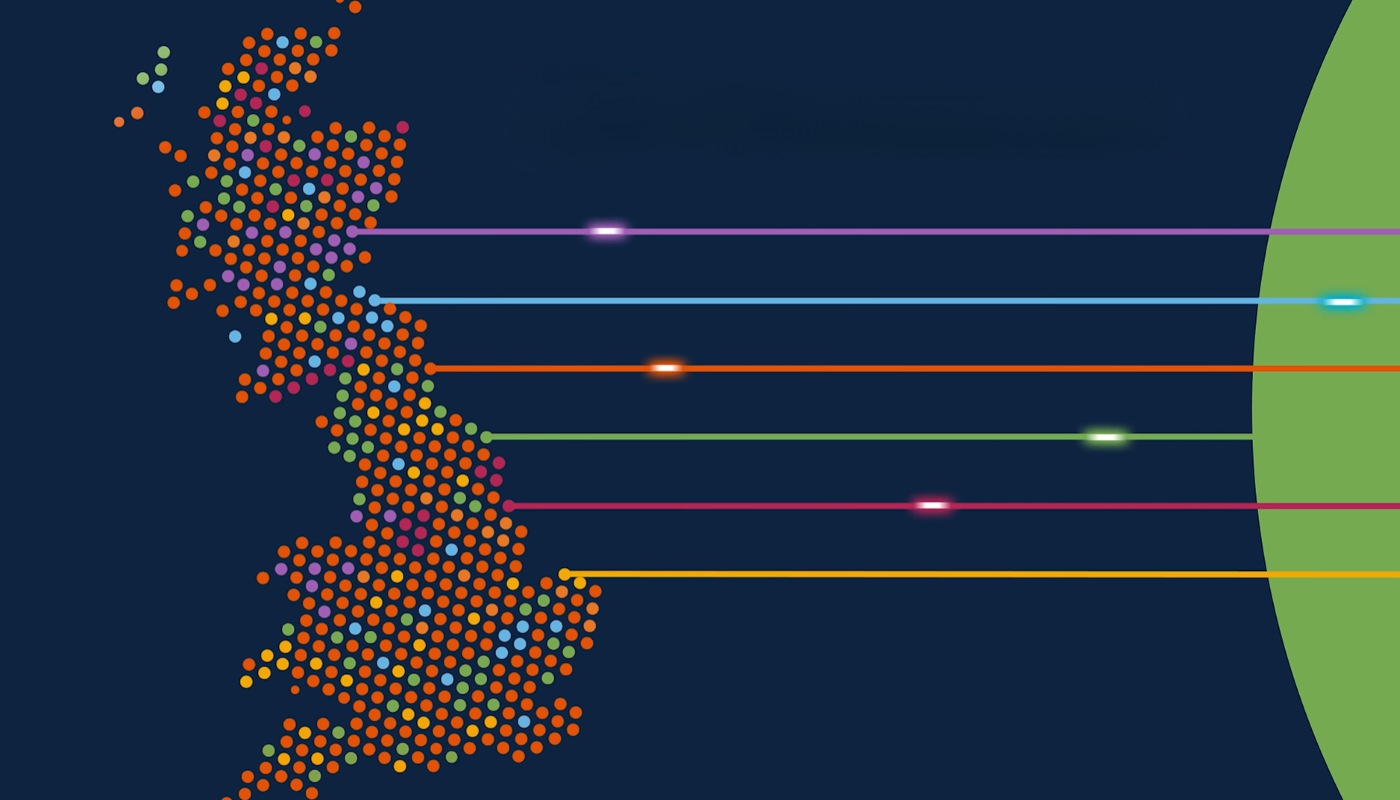 A map of GB with energy sources
