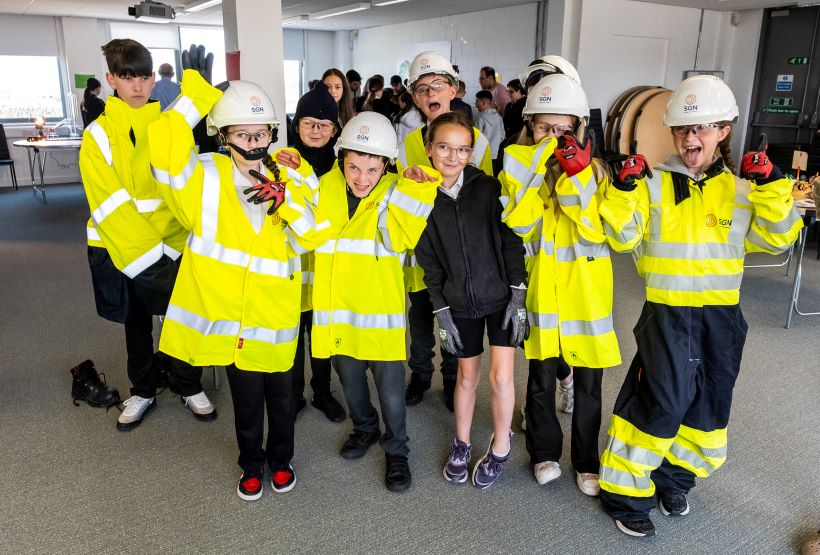 Children wearing PPE
