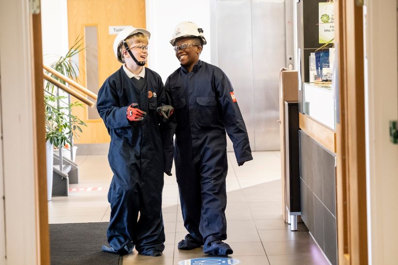 Two boys in PPE