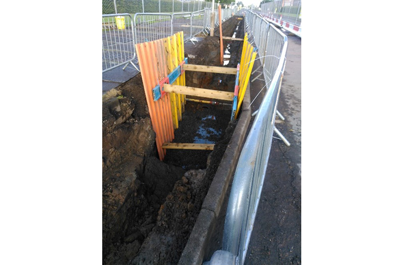 Figure 9 - Excavation for the installation of the hydrogen supply pipeline