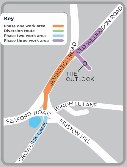 A map showing where we'll be working