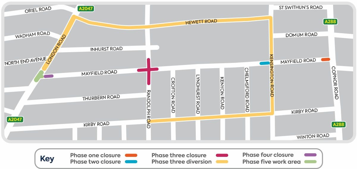 A map outlining our work in Mayfield Road, as detailed on this page