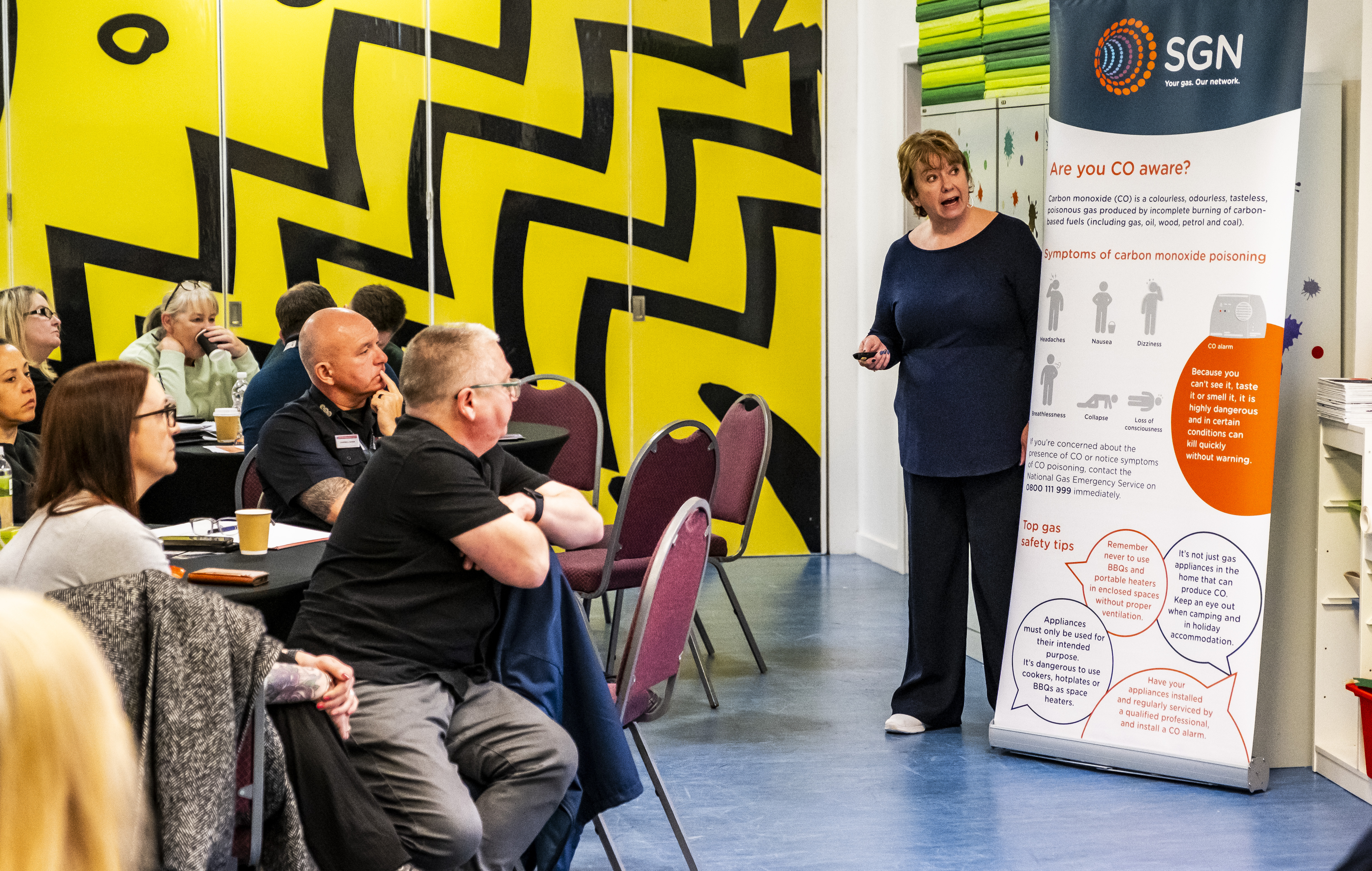Programme Director Hilary Bath from Gas Safe Charity delivering free carbon monoxide training to our partners