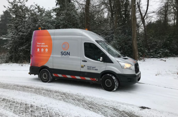 SGN van in the snow