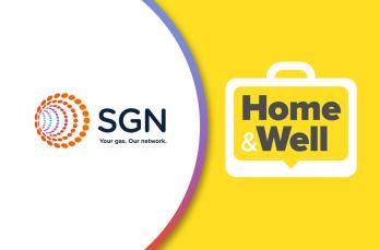 Logos for SGN and the Home and Well scheme