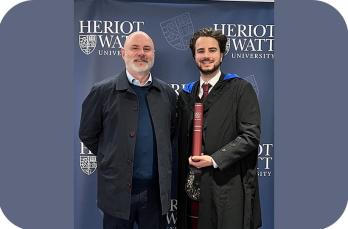 Jamie White at his graduation